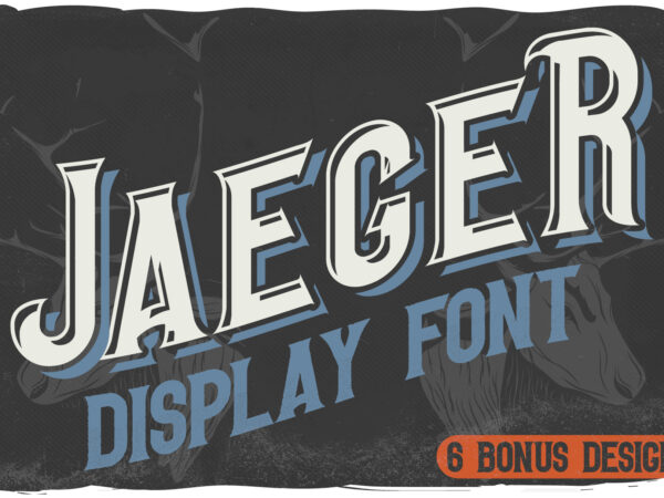 Jaeger font vector clipart