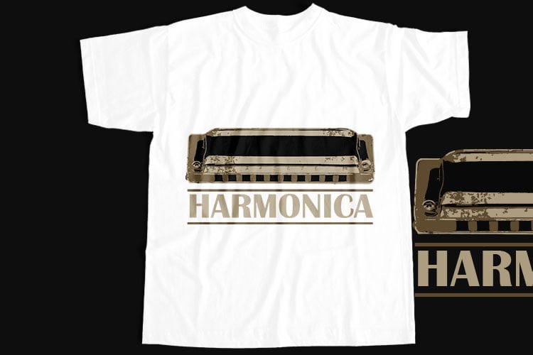 20 Best Harmonica T-Shirt Design Bundle For Commercial Use