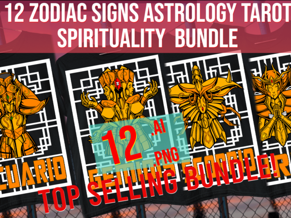 12 zodiac signs astrology tarot spirituality bundle best seller top trending