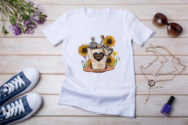 Skeleton And Plants Sublimation Bundle For Tshirt Design