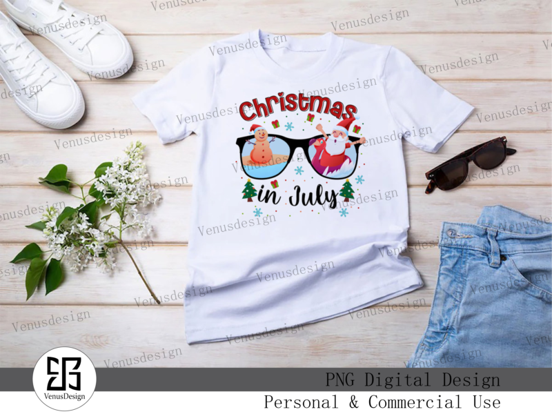 Christmas In July Sublimation Bundle Tshirt Design