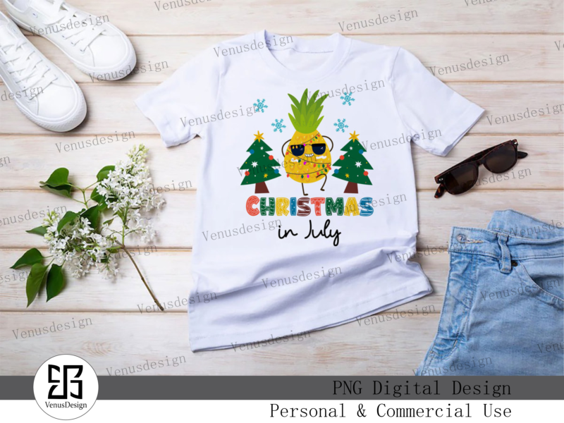 Christmas In July Sublimation Bundle Tshirt Design