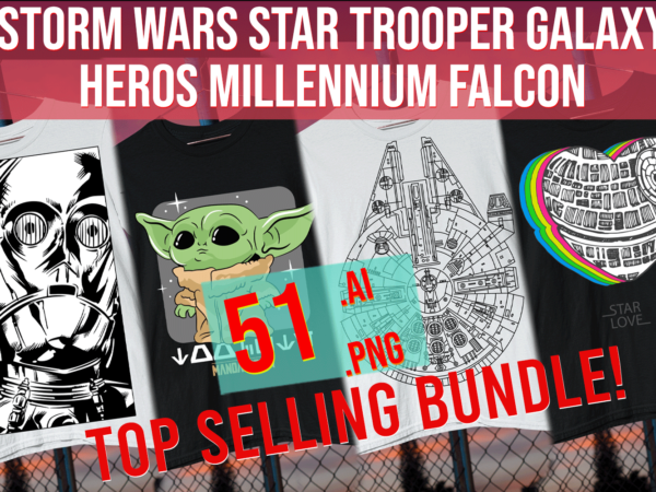Storm wars star trooper galaxy heros millennium space falcon fan art parody bundle t shirt template vector