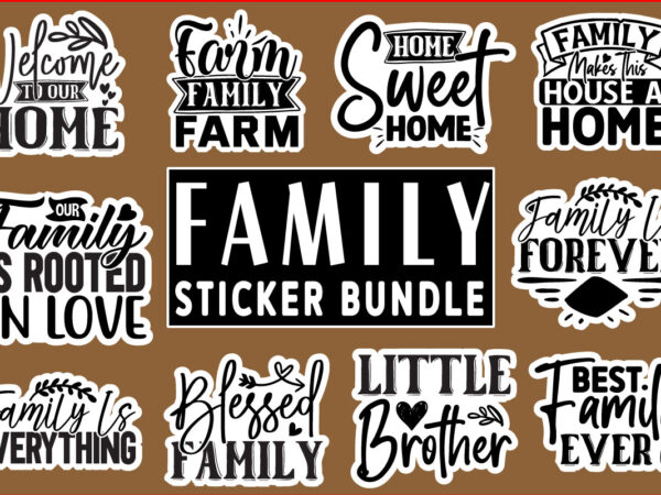 Family sticker bundle 15 design