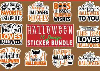 Halloween Sticker Bundle 15 Design