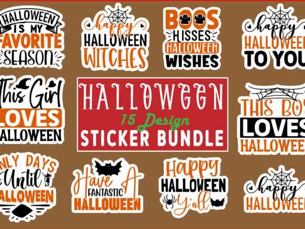 Halloween sticker bundle 15 design