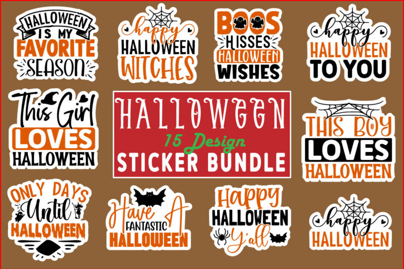 Halloween Sticker Bundle 15 Design