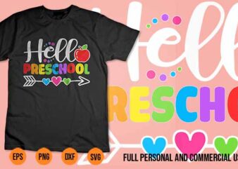Hello Preschool svg T Shirt Design Best New 2022 Heart Teacher Student Back To School Boy GirlMaze Puzzle