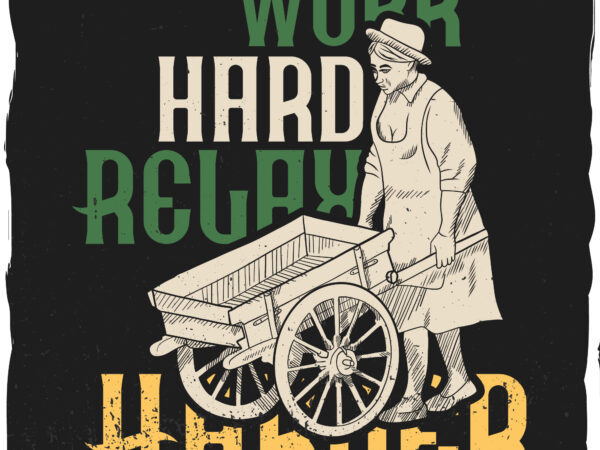 A woman carrying a carriage, t-shirt design
