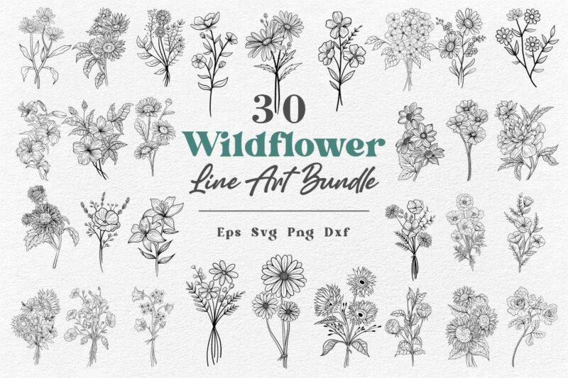 Clipart SVG Mega Bundle, Black and White Clipart, Silhouettes Clipart SVG