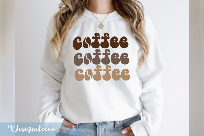 Retro Coffee PNG Sublimation T-shirt Designs Bundle