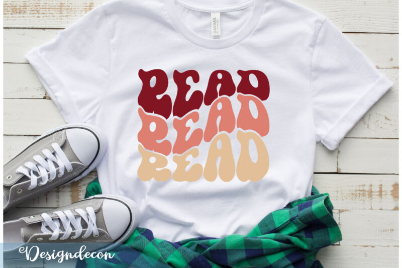 Retro Reading PNG Sublimation SVG T-shirt Bundle