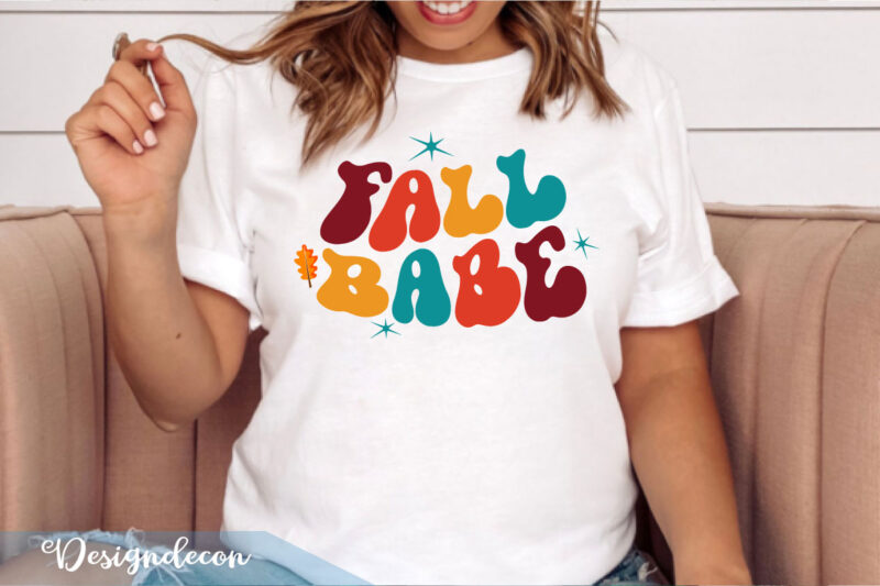 Retro Fall Autumn Sublimation SVG T-shirt Bundle