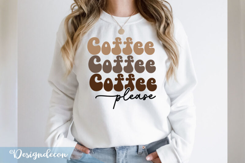 Retro Coffee PNG Sublimation T-shirt Designs Bundle