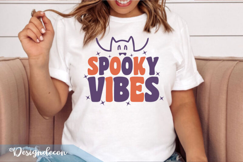 Retro Halloween PNG Sublimation T-shirt Designs Bundle vol.2