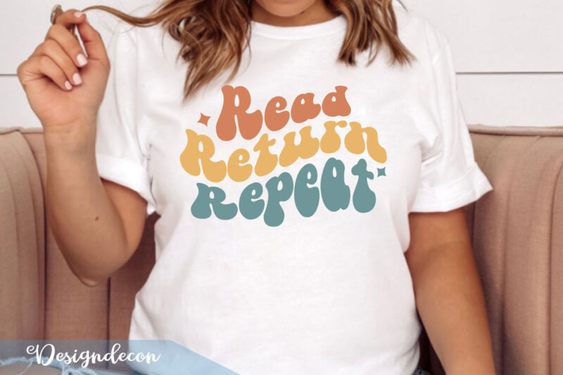 Retro Reading PNG Sublimation SVG T-shirt Bundle