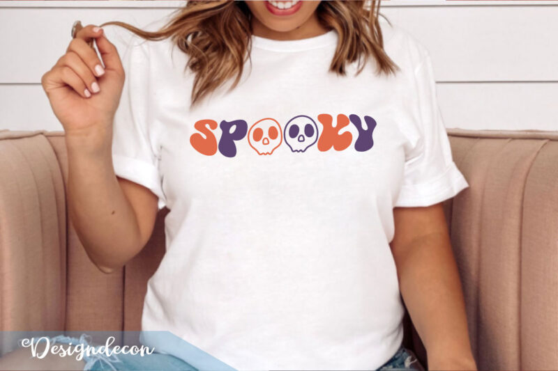 Retro Halloween PNG Sublimation T-shirt Designs Bundle vol.2