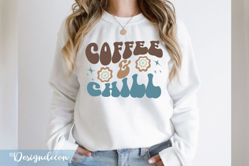 Retro Coffee PNG Sublimation T-shirt Designs Bundle
