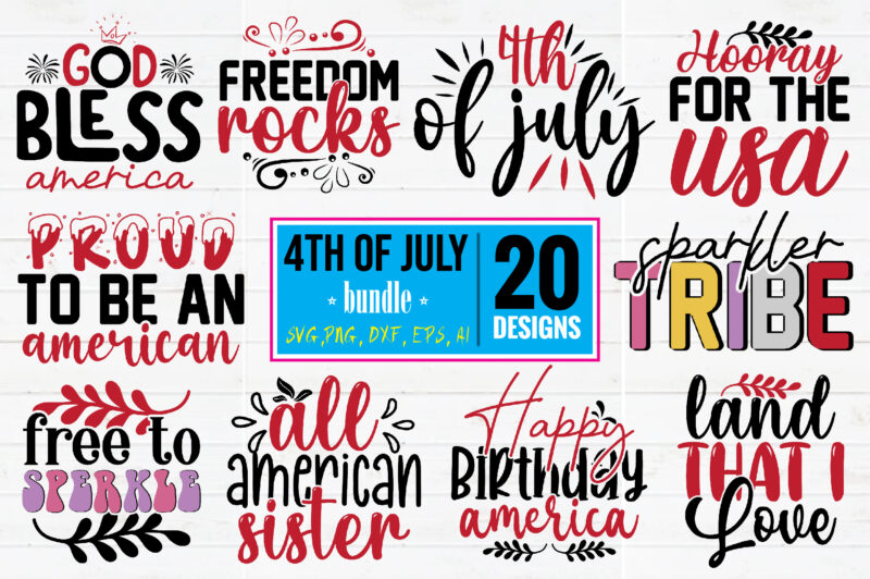 4th July Svg Quotes Designs Bundle