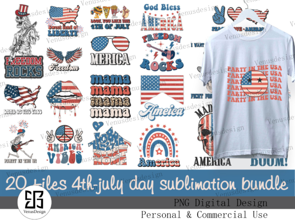 4th of july quotes sublimation bundle
