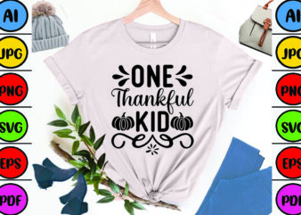 One Thankful Kid t shirt design online