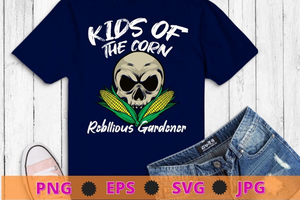 Kids of the corn kid rebellious gardener child gardeners t-shirt design svg