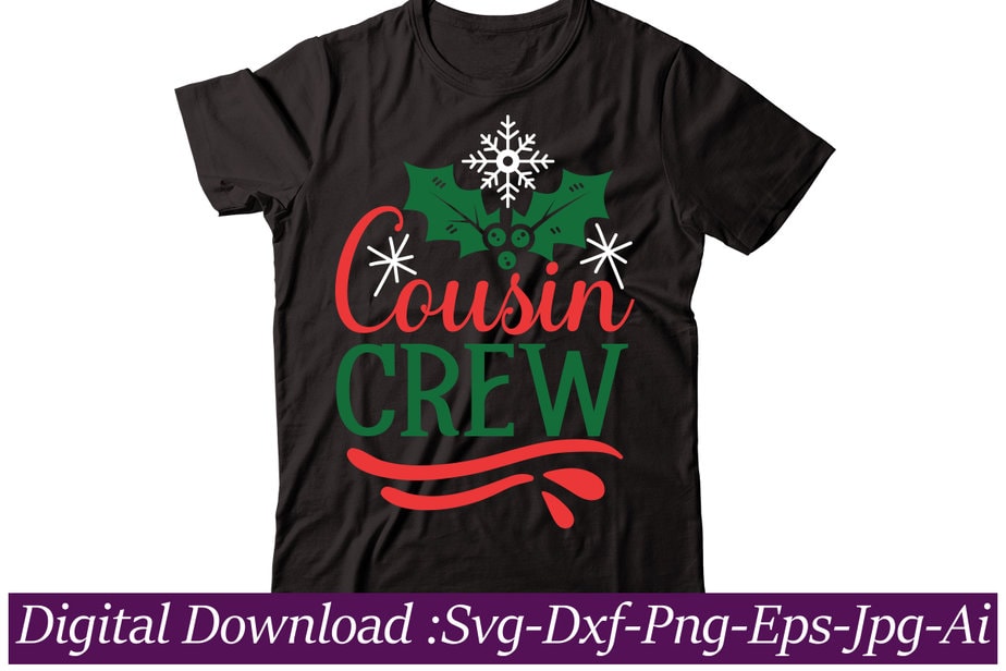 Cousin Crew t-shirt design,Funny Christmas SVG Bundle, Christmas sign ...