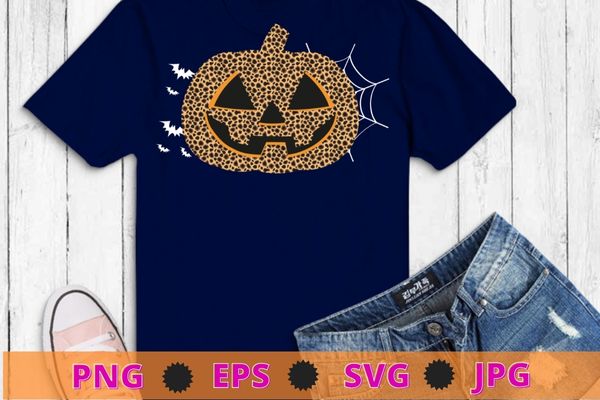 Leopard Pumpkin Shirt, Cheetah Pumpkin Shirt design svg,Thanksgiving Shirt png, Thankful Shirt png,Fall Shirt, Hello Pumpkin,Family Matching Shirt