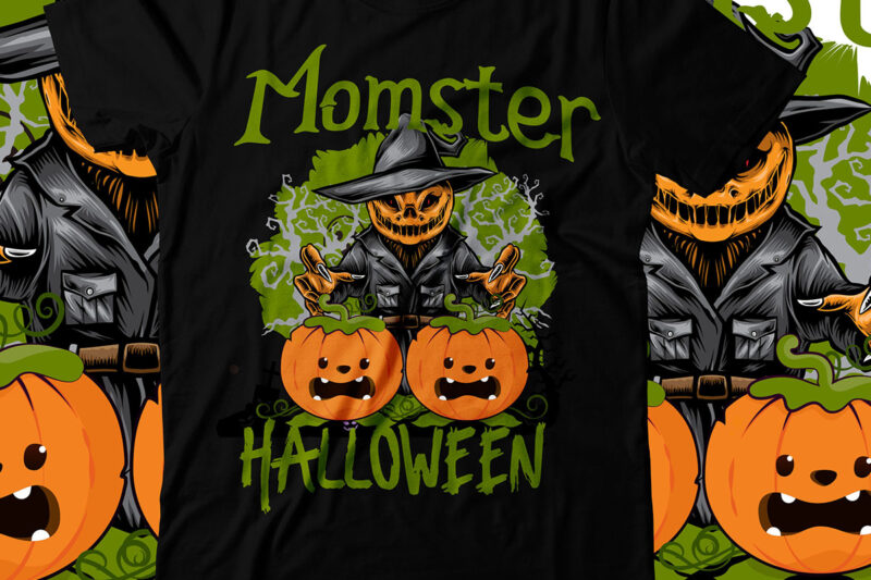 Momster Halloween T-Shirt Design , Halloween T-Shirt Design , Halloween t-shirt design bundle,halloween svg bundle , good witch t-shirt design , boo! t-shirt design ,boo! svg cut file , halloween