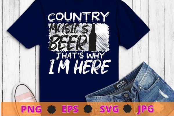 Country music and beer funny drinking shirt design svg, women summer vacation, vintage country shirts