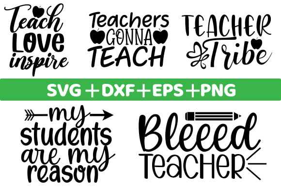 teacher svg bundle t shirt designs for sale