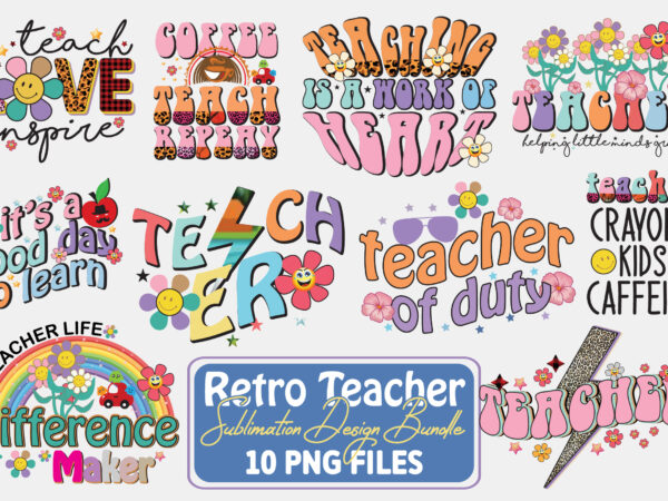 Reto teacher sublimation design bundle