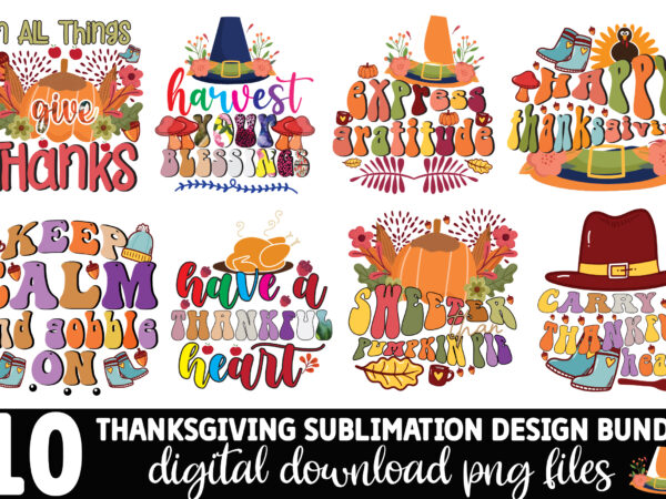 Thanksgiving sublimation design bundle