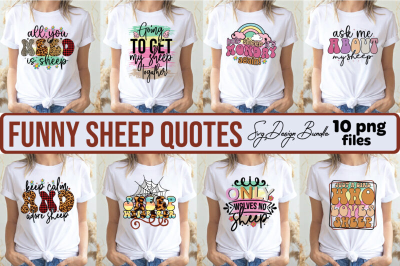 funny sheep quotes SVG Design Bundle