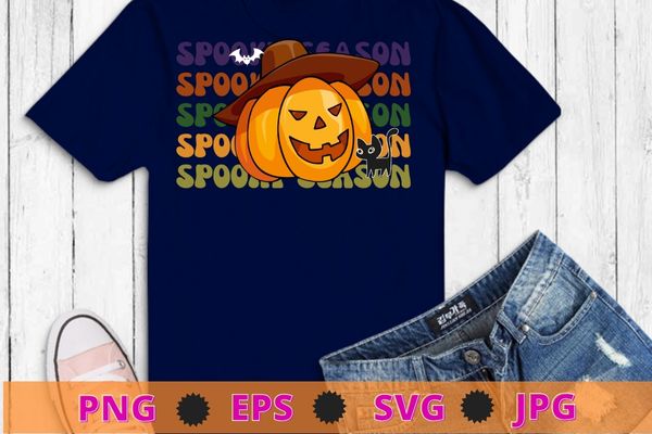 Spooky season pumpkin gift for halloween day t-shirts design vector svg