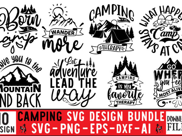 Camping svg design bundle