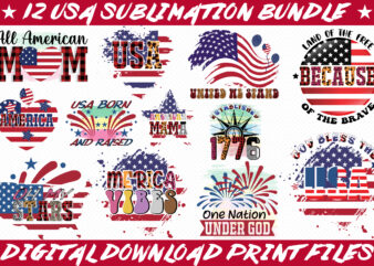 American Sublimation Bundle 4th of July t shirt vector