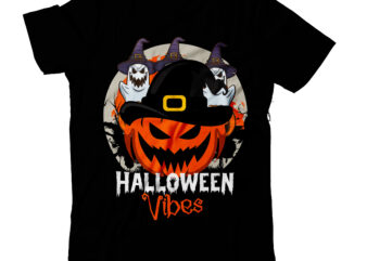 Halloween Vibes T-Shirt Design , Halloween T-Shirt Design, Halloween SVG Design, Halloween Vector Design , graphic t-shirt bundle ,halloween vector 20 design ,halloween 20 t-shirt design bundle,halloween svg bundle ,