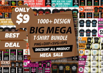 Big Mega T-shirt Design Bundle