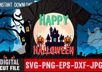 Happy Halloween T-shirt Design,Halloween t-shirt design , halloween graphic t-shirt design , halloween t-shirt design bundle,halloween t-shirt design bundle, halloween t-shirt bundle, halloween bundle, halloween couple bundle, couple png svg,me