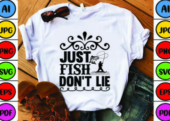 Just Fish Don’t Lie vector clipart