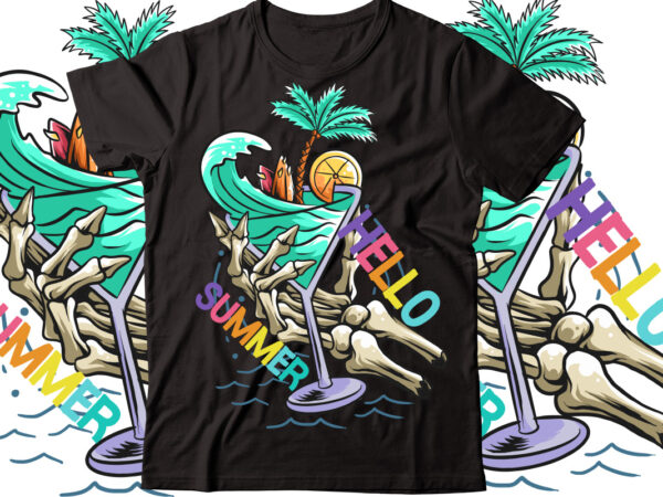 Hello summer t-shirt design,summer t-shirt design ,summer t-shirt design bundle, summer svg bundle,summer svg,beach bum png, summer png, beach life, designs downloads, boho sublimations, png, clipart, sublimation design, t-shirt design,retro