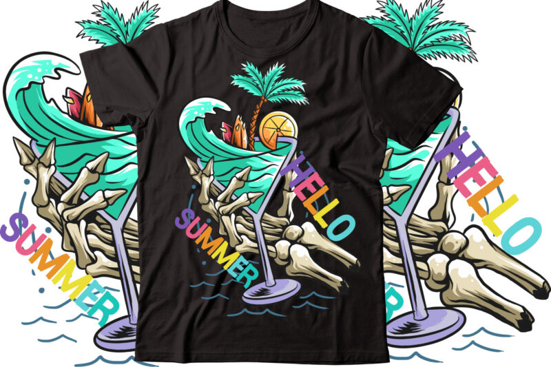 Hello Summer t-shirt design,Summer T-Shirt Design ,Summer T-Shirt Design Bundle, Summer SVG Bundle,Summer SVG,Beach Bum PNG, Summer PNG, Beach Life, Designs Downloads, Boho Sublimations, PNG, Clipart, Sublimation Design, T-Shirt Design,Retro