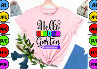 Hello Kinder Garten graphic t shirt