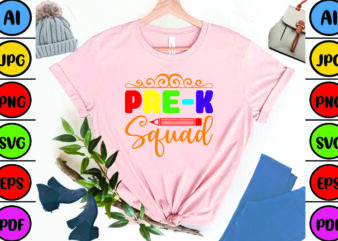 Pre-k Squad t shirt illustration