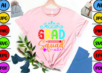 Grad Squad t shirt design template