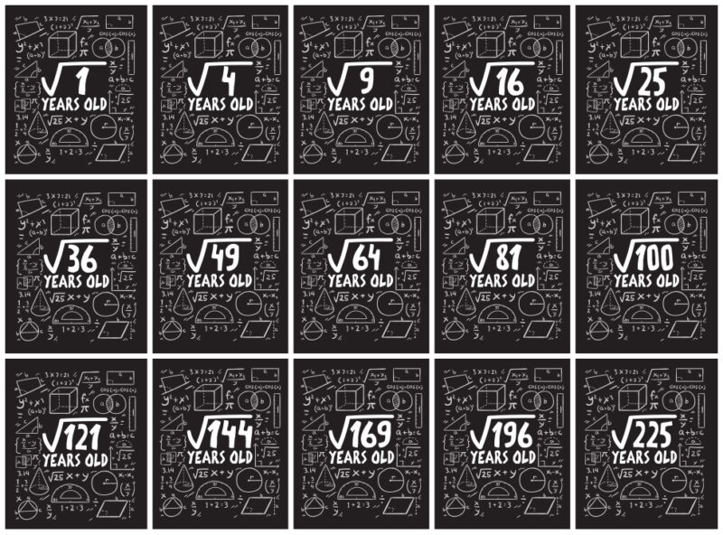 Square Root 1 from 100 years Birthday T-Shirt Bundle, Root Birthday T-Shirt Bundle, Math Square Root Birthday T-Shirt, Math Birthday t-shirt Bundle, Math Funny Birthday, Birthday Svg Square Root, Math Science Lover