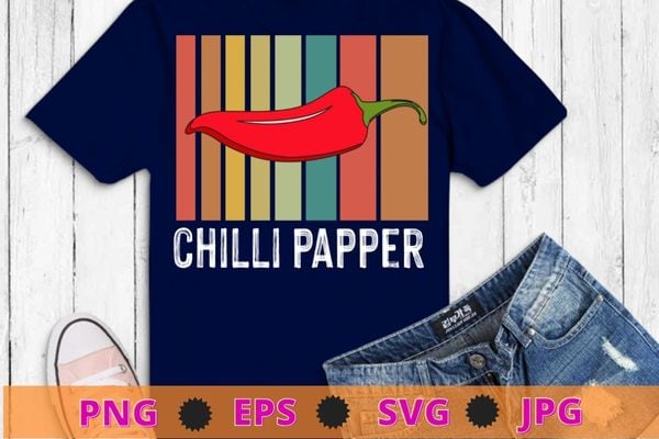 Vintage Chilli paper funny retro funny chilli retro gifts T-shirt design svg