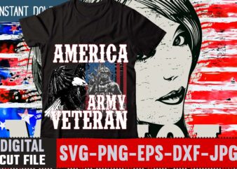 Merica army veteran T-shirt Design,Merica t-shirt design,merica rock n roll freedom diversity rights justice equalityio editable t shirt design in ai svg files,4th of july mega svg bundle, 4th of