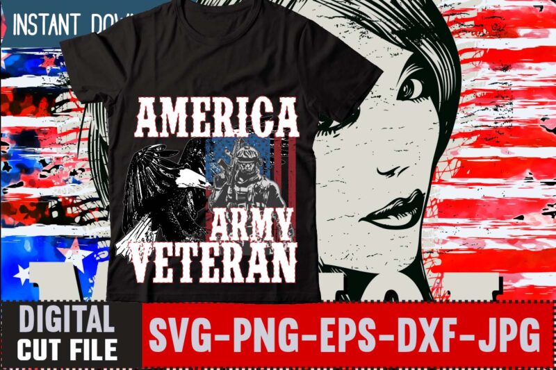 Merica army veteran T-shirt Design,Merica t-shirt design,merica rock n roll freedom diversity rights justice equalityio editable t shirt design in ai svg files,4th of july mega svg bundle, 4th of